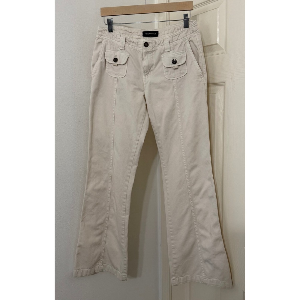 Aeropostale Womens sz 4Low Rise Flare Pants Y2K utility 90s 00s‎ retro cargo